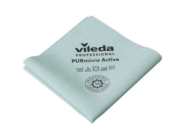 Rengøringsklud, Vileda PURmicro Active, 35x38cm - (20 stk.)