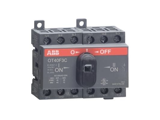 ABB OT40F3C, Ohjauskytkin, 3P, Langallinen, Musta, IP20, 70 mm