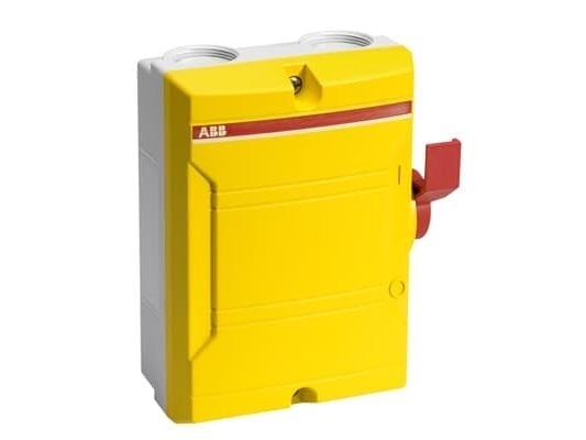 ABB BWS325YTPN, Langallinen, 3P, 1 NO, 0 NC, Muovi, Keltainen, 138 mm