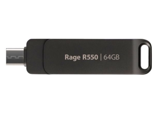 Patriot Supersonic Rage R550 - USB-flashstasjon - 64 GB - USB 3.2 Gen 1 / USB-C