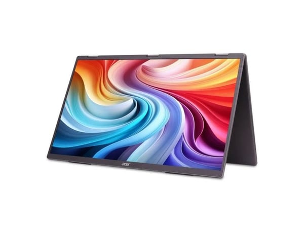 Acer PD193QT Ebmiuux - PD3 Series - LCD-skjerm - 19" (18.5" synlig) - portabel - 250 cd/m² - 4 ms - HDMI, 2xUSB-C - høyttalere - svart