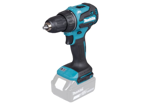 Makita DDF490Z, Borr med pistolgrepp, utan nyckel, Borstlös, Borr, Blå, Svart, 1,3 cm