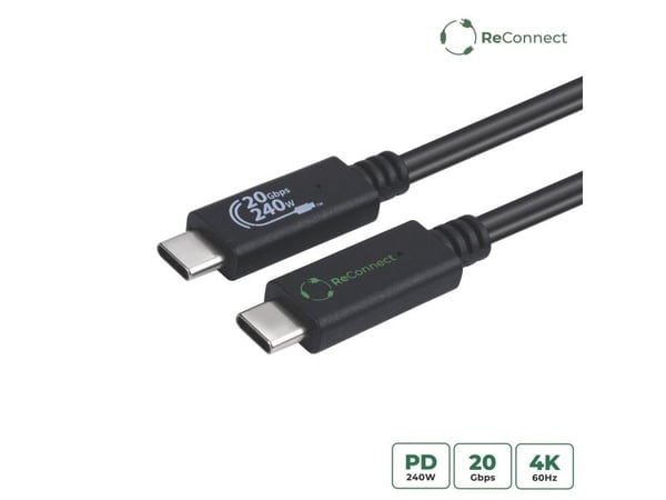 MicroConnect ReConnect USB-C 3.2 Gen2x2 Cable, 1m