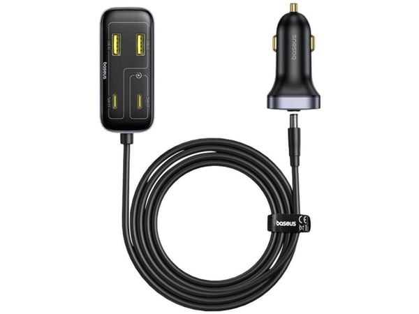 Baseus BackseatPal L1, Automatisk, Cigarr tändare, 9 V, Svart