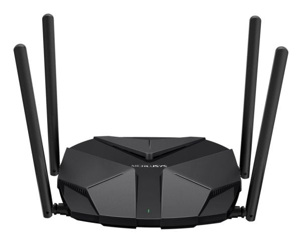 Mercusys AX3000, Wi-Fi 6 (802.11ax), Dobbelbånd (2.4 GHz / 5 GHz), Ethernet/bredbåndsforbindelse, Sort, Frittstående router