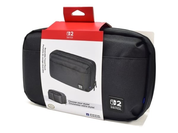 Hori Reversible Travel, Veske beholder, Nintendo, Svart, Nintendo Switch, Nintendo Switch 2, Nintendo Switch OLED, Glidelås, 300 mm