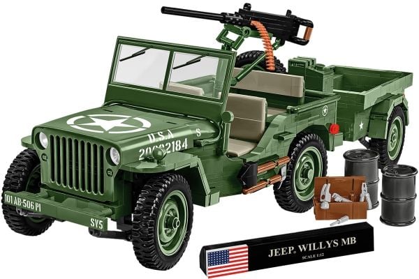 COBI Willys MB & Trailer - Executive Edition, Rakennuspakkaus, 10 vuosi/vuosia, 1580 kpl