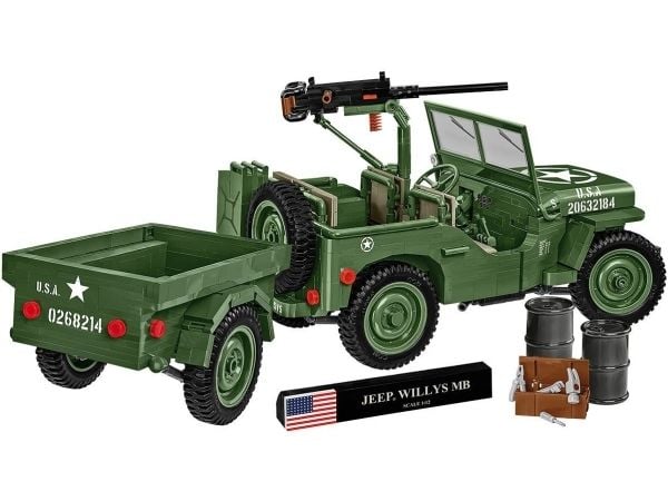 COBI Willys MB & Trailer - Executive Edition, Rakennuspakkaus, 10 vuosi/vuosia, 1580 kpl