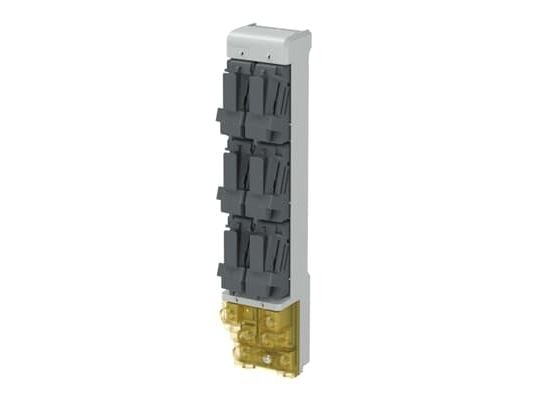 ABB SLD 263 3-polede sikringsafbryderliste DZ til Kabeldon, 2-afgang 63A Diazed, 6 moduler. Nul klemme bestilles særskilt.