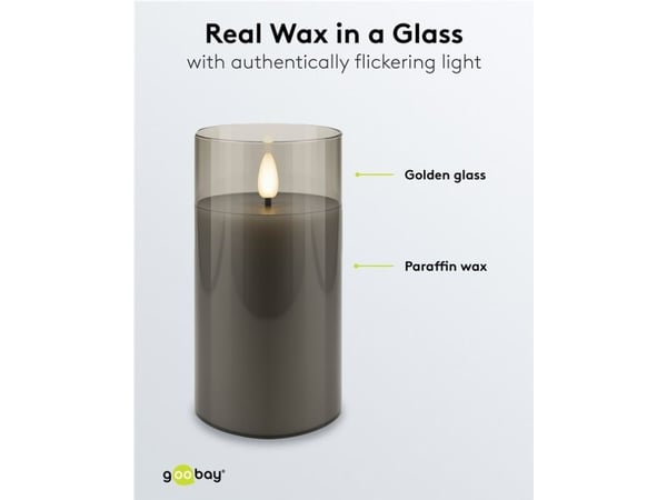 Goobay 77755, Figur, Gjennomsiktig, Grå, Stearinlys, LED, 0,06 W, 6 lm