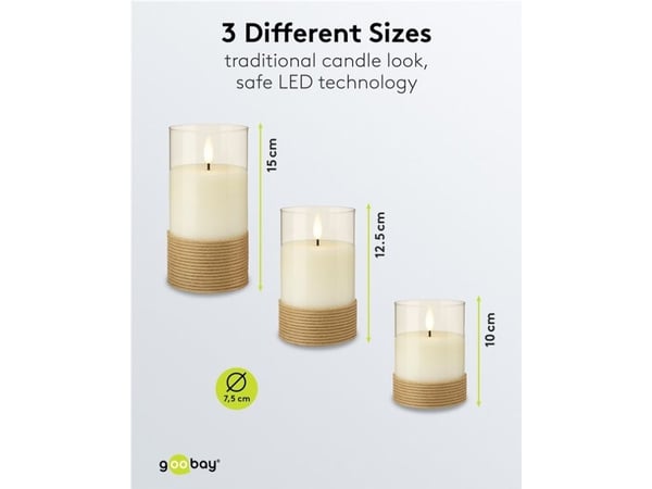 Goobay 77773, Figur, Gjennomsiktig, Grå, Stearinlys, LED, 0,06 W, 6 lm