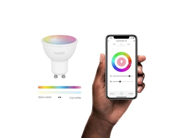Hombli HBPP-0119, Smartpære, Hvit, GU10, Multi, 2700 K, 6500 K