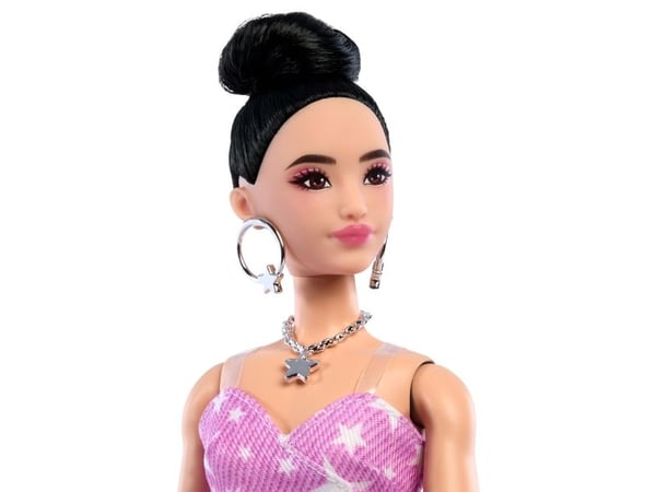 Barbie Deluxe Style Pink Denim Star Wrap Asian