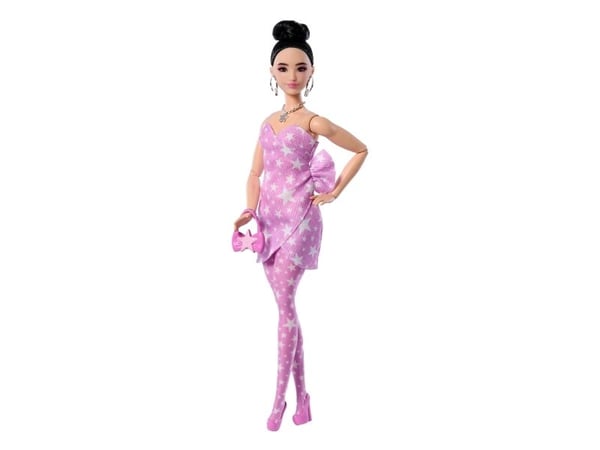 Barbie Deluxe Style Pink Denim Star Wrap Asian