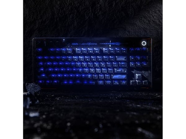8Bitdo Retro 87, Ledning & Trådløs, USB + RF Wireless + Bluetooth, Mekanisk nøkkelbryter, QWERTY, RGB LED, Svart