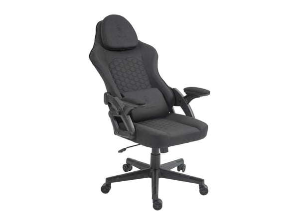 Deltaco DC130 Soft Woven Mesh -pelituoli, musta