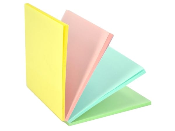 Magic Notesblok 76x76 100 Blad Assorterat Pastel - (12 stk.)