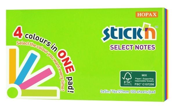 Stick'n Magic Pad 76 x 127 mm neon mix