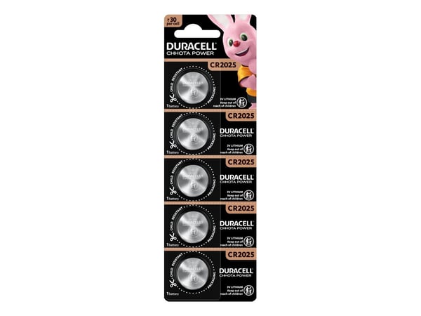Duracell 071841, Kertakäyttöinen akku, CR2025, Litium, 3 V, 5 kpl, Kupla
