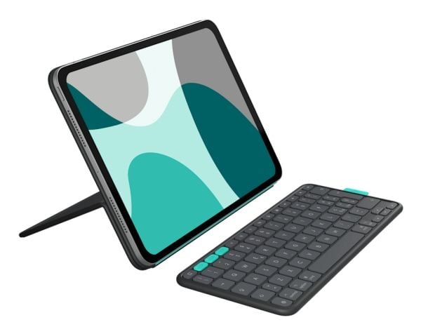 Logitech Flip Folio - Tastatur og folioveske - full size - trådløs - Bluetooth 5.1 LE - QWERTY - Nordisk (dansk/finsk/norsk/svensk) - grafitt - for...
