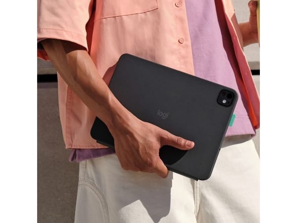 Logitech Flip Folio - Tastatur og folioveske - full size - trådløs - Bluetooth 5.1 LE - QWERTY - Nordisk (dansk/finsk/norsk/svensk) - grafitt - for...