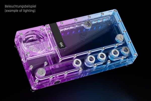 Alphacool 13833, Kaldplate, Akryl, Gjennomsiktig, 3-Pin JST + 3-Pin, 1/4", 3-pin