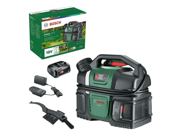 Bosch Fontus 18V-6, Kompakt, Batteri, 2,7 m, 6 l, Grønn, 20 stang