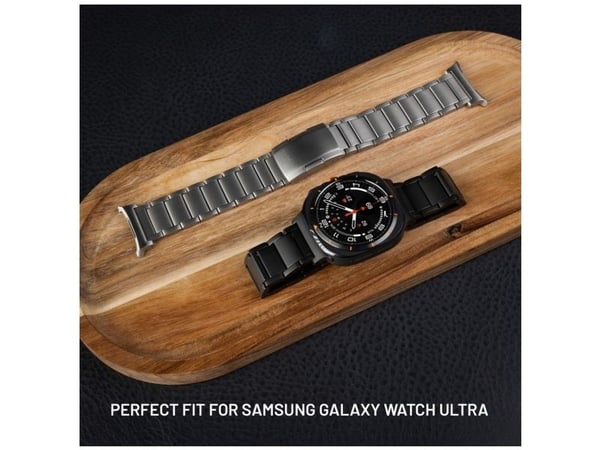FIXED Titanium Strap, Strop / Belte, Smartklokke, Svart, Samsung, Galaxy Watch Ultra, Titan, Rustfritt stål