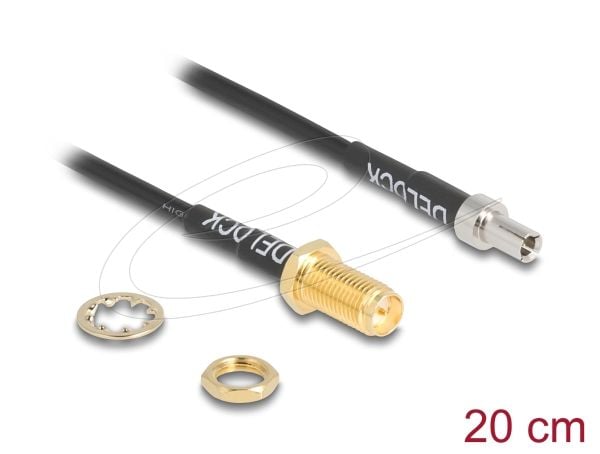 Delock 90919 - RP-SMA naaras TS-9 uros, RG-174, 20 cm (90919)