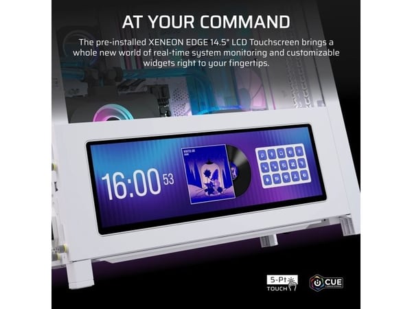CORSAIR FRAME 4000D LCD RS ARGB - Midi-tårn gaming - utvidet ATX (E-ATX) - sidepanel med vindu (herdet glass) - ingen strømforsyning (ATX) - hvit -...