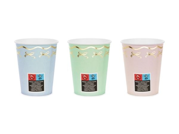 PartyDeco KPP94-EU1, 220 ml, Papir, Flerfarget, 6 stykker