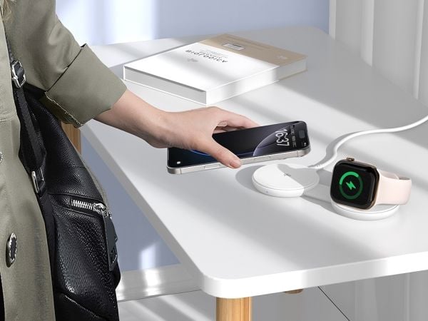 Conceptronic GORGON04W, Innendørs, AC, Trådløs lading, Hvit