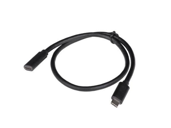 FORLENGER USB-C M/F 3.1 0,5 M SVART LANBERG