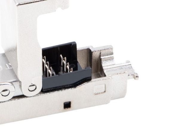 Lanberg - Verkkoliitin - RJ-45 (naaras) RJ-45 (naaras) - taitettu suojaamaton kierretty pari (F/UTP) - CAT 6 - musta, hopea