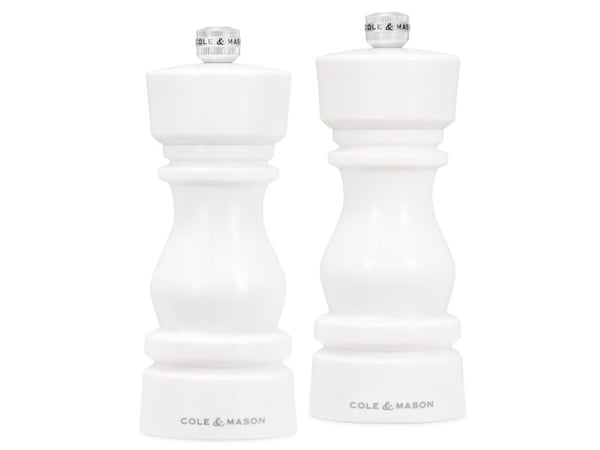 Cole & Mason H253007, Salt- og pepperkvernsett, Hvit, Akryl, 150 mm, 435 g, 210 mm