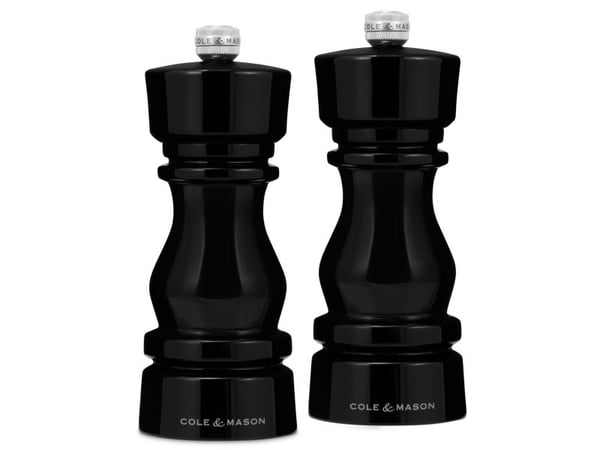 Cole & Mason H253019, Salt- og pepperkvernsett, Svart, Akryl, 150 mm, 435 g, 210 mm