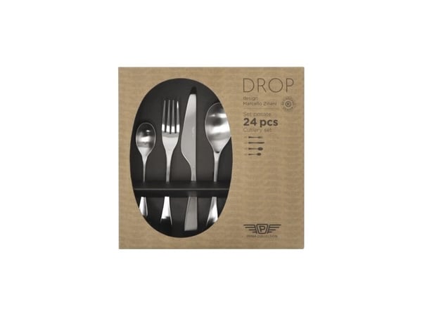 Pintinox bestikk, 24 deler DROP SATIN