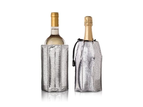 VACU VIN® vin- og champagnekjøler, sølv, sett med 2 stk