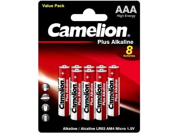 Camelion AAA/LR03, Plus Alkaline, 8 kpl(t)