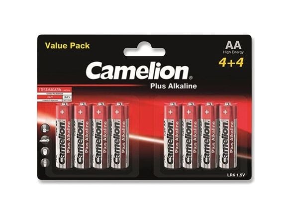 Camelion Plus Alkaline LR6 BP8 (4+4) - Batteri 8 x AA-type - Alkalisk - 2700 mAh