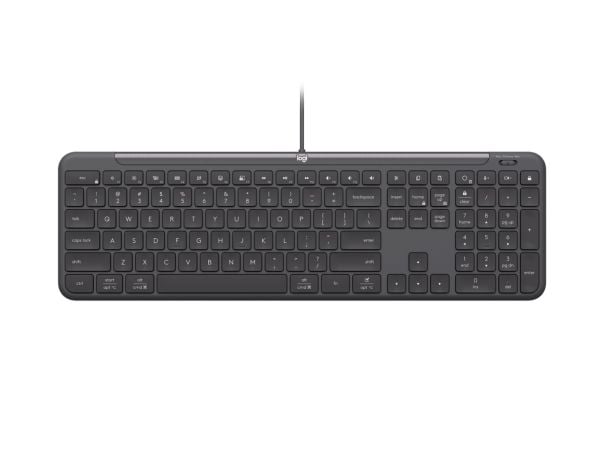 Logitech Signature Slim Wired K620 for Business - Tastatur - USB-C - QWERTY - dansk/norsk/svensk/finsk - grafitt