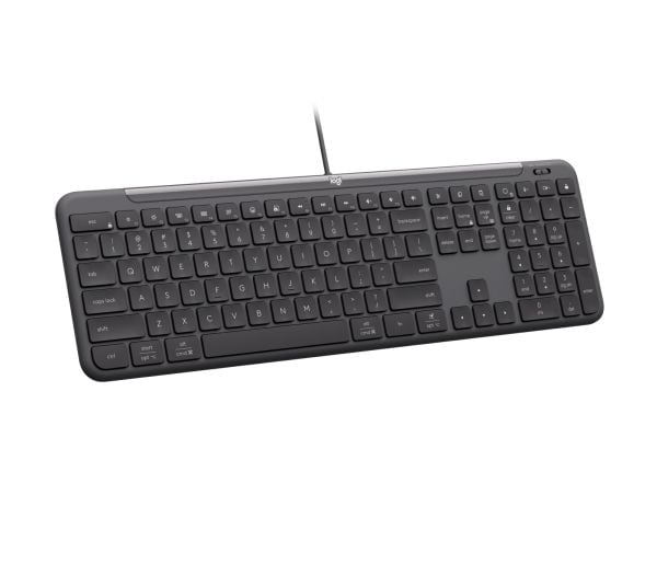 Logitech Signature Slim Wired K620 for Business - Tastatur - USB-C - QWERTY - dansk/norsk/svensk/finsk - grafitt