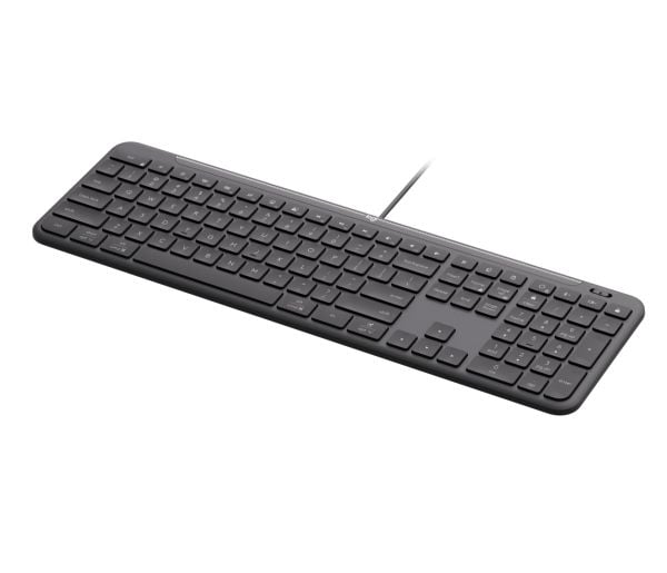 Logitech Signature Slim Wired K620 for Business - Tastatur - USB-C - QWERTY - dansk/norsk/svensk/finsk - grafitt