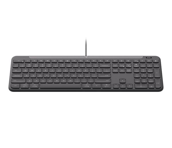 Logitech Signature Slim Wired K620 for Business - Tastatur - USB-C - QWERTY - dansk/norsk/svensk/finsk - grafitt