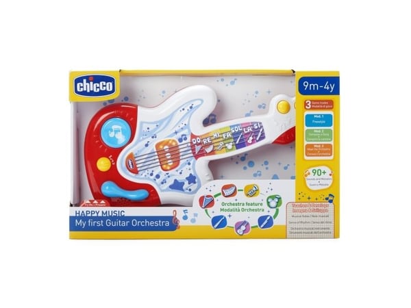 Chicco 00011087000000, Musikalsk instrument til lek og moro, Gitar, 0,75 år, AA, 400 g, Flerfarget