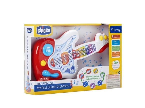 Chicco 00011087000000, Musikalsk instrument til lek og moro, Gitar, 0,75 år, AA, 400 g, Flerfarget