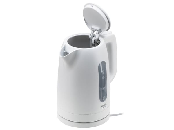 Adler , 1,7 l, 2200 W, Hvit, Plast, Vannivåindikator, Trådløs