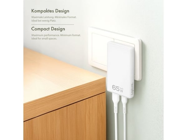 LogiLink PA0368, Sisätila, AC, 20 V, Valkoinen