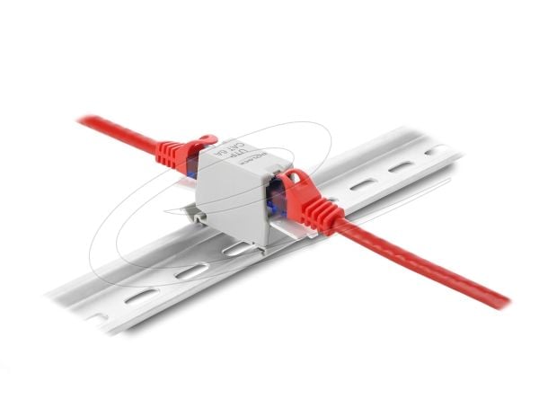 DeLOCK 90934, Tasainen, Valkoinen, Harmaa, RJ-45, RJ-45, Naaras, Naaras