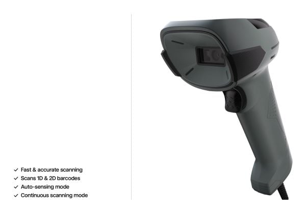 Safescan 310-W, Håndholdt strekkodeleser, 1D/2D, CMOS, Codabar, Code 39, Code 32, Interleaved 2 of 5, Code 93, Industrial 2 of 5, Matrix 2 of 5, Co...